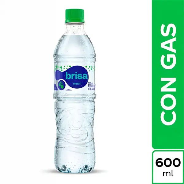 Agua Brisa Pet Con Gas 600 ml